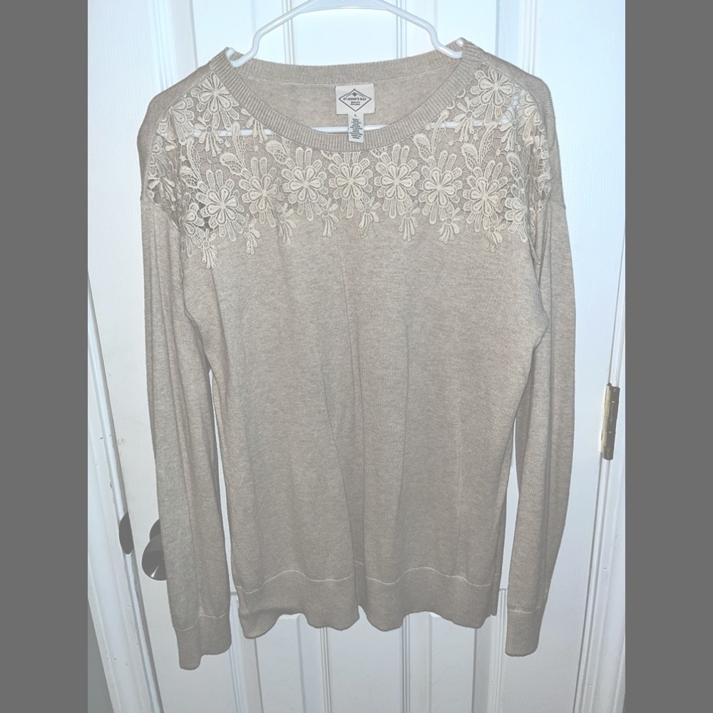 St Johns Bay sweater. Large. Worn once.  Pit to pit-19”, L24”, S24”.